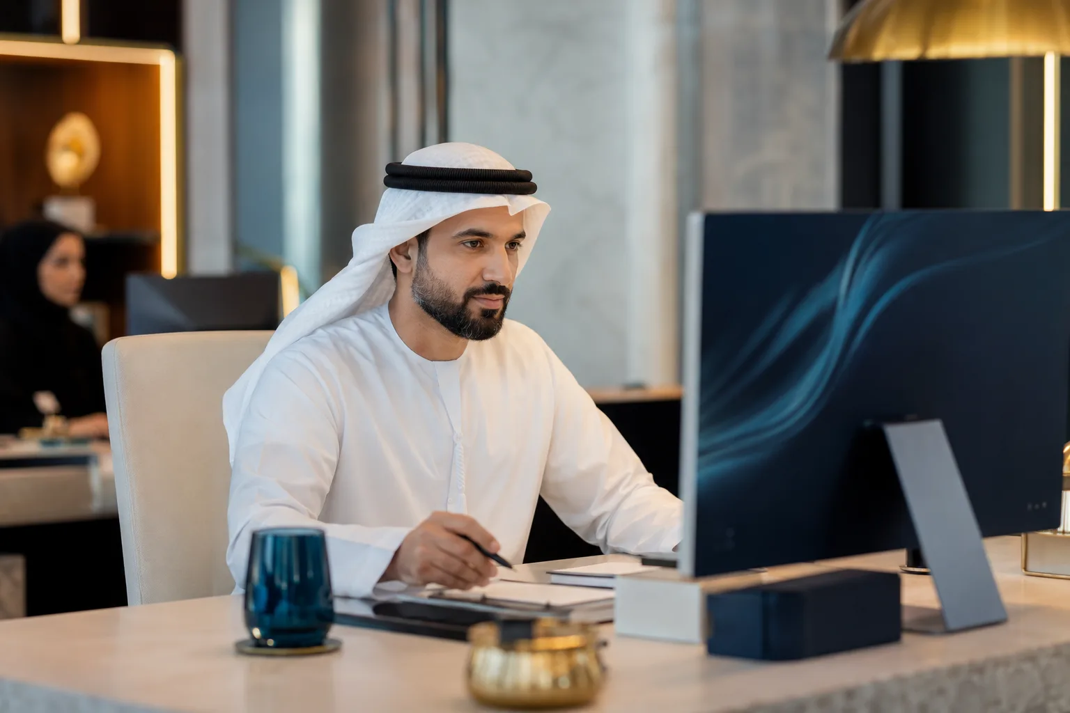 A trade operations professional coordinating documentation